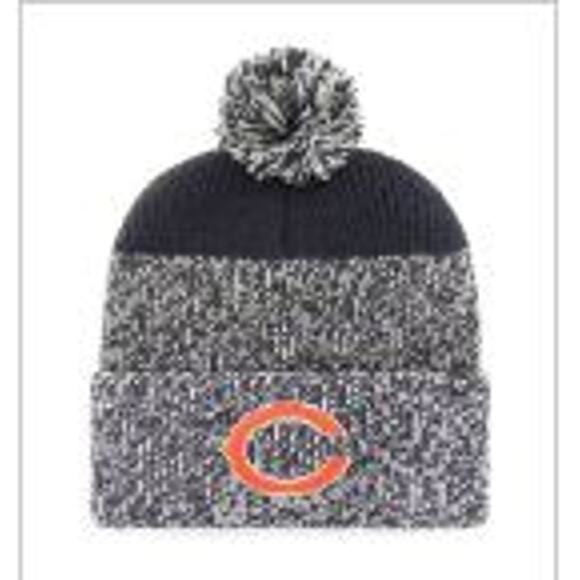 '47 Brand Men's Beanie hat Cap One Size Navy Chicago Bears Static‎ Cuff Knit NWT - Picture 1 of 7
